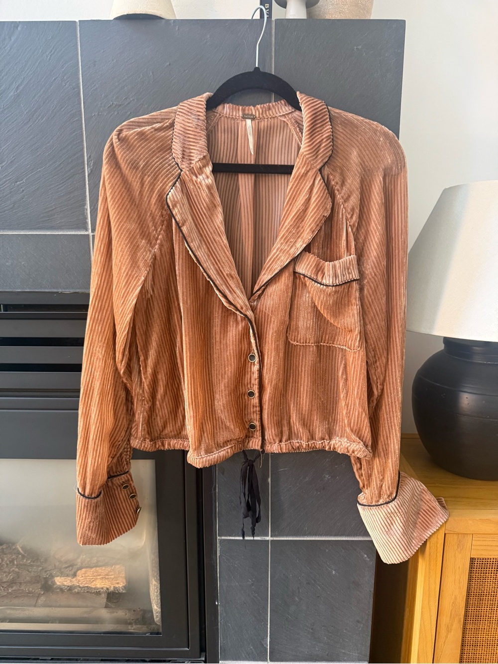 Free People Women's Velvet Corduroy Blouse